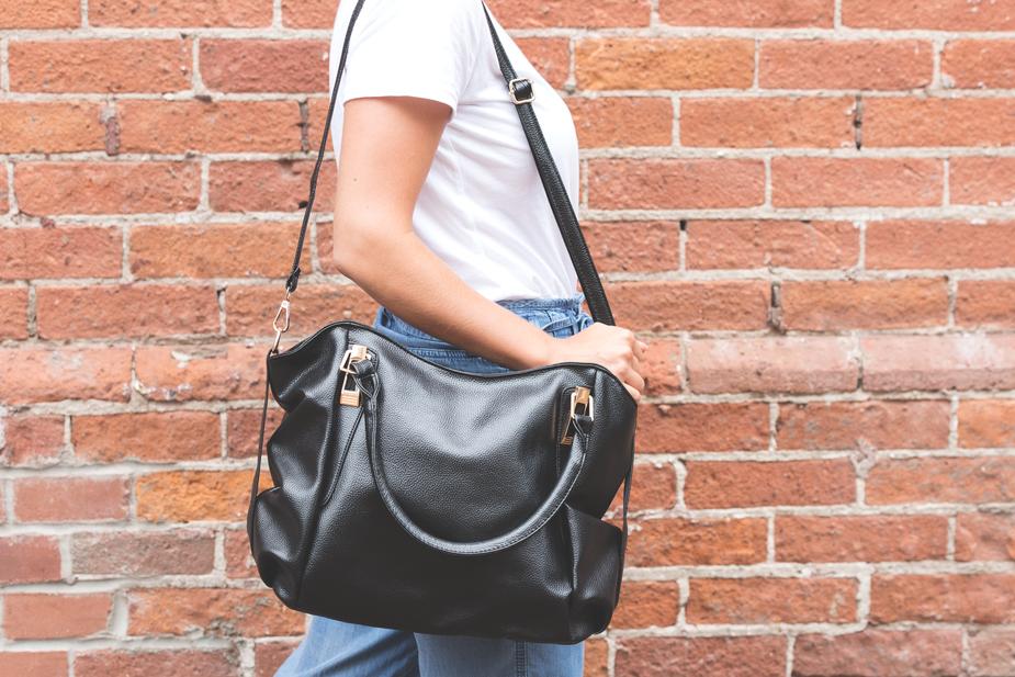 Sac en cuir noir